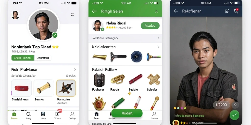 Tampilan karakter utama dalam petualangan.