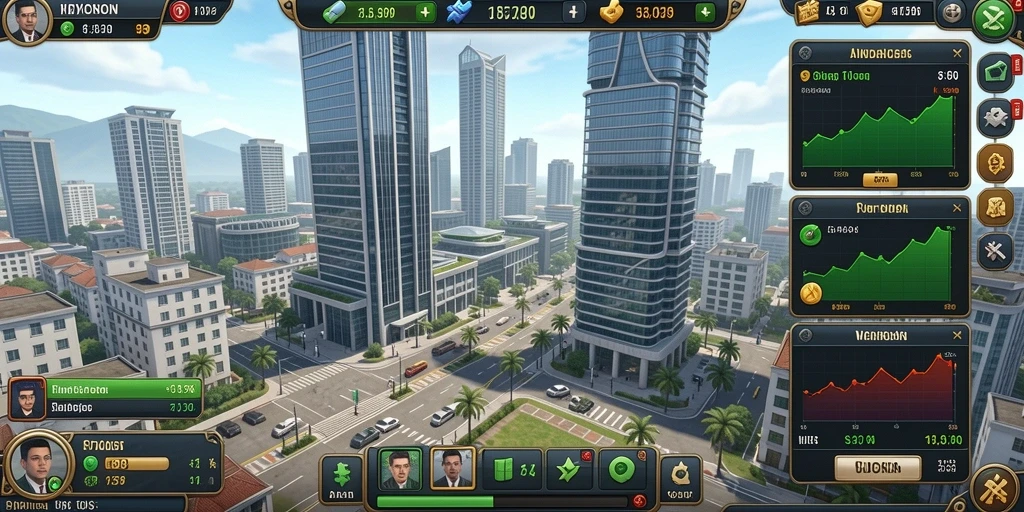 Screenshot menunjukkan level penuh warna dan tantangan.